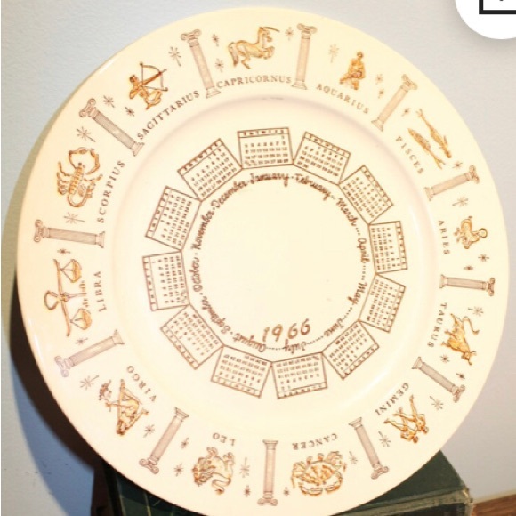 ▫️Vtg 1966 Astrology Zodiac Calendar Plate - Picture 4 of 8